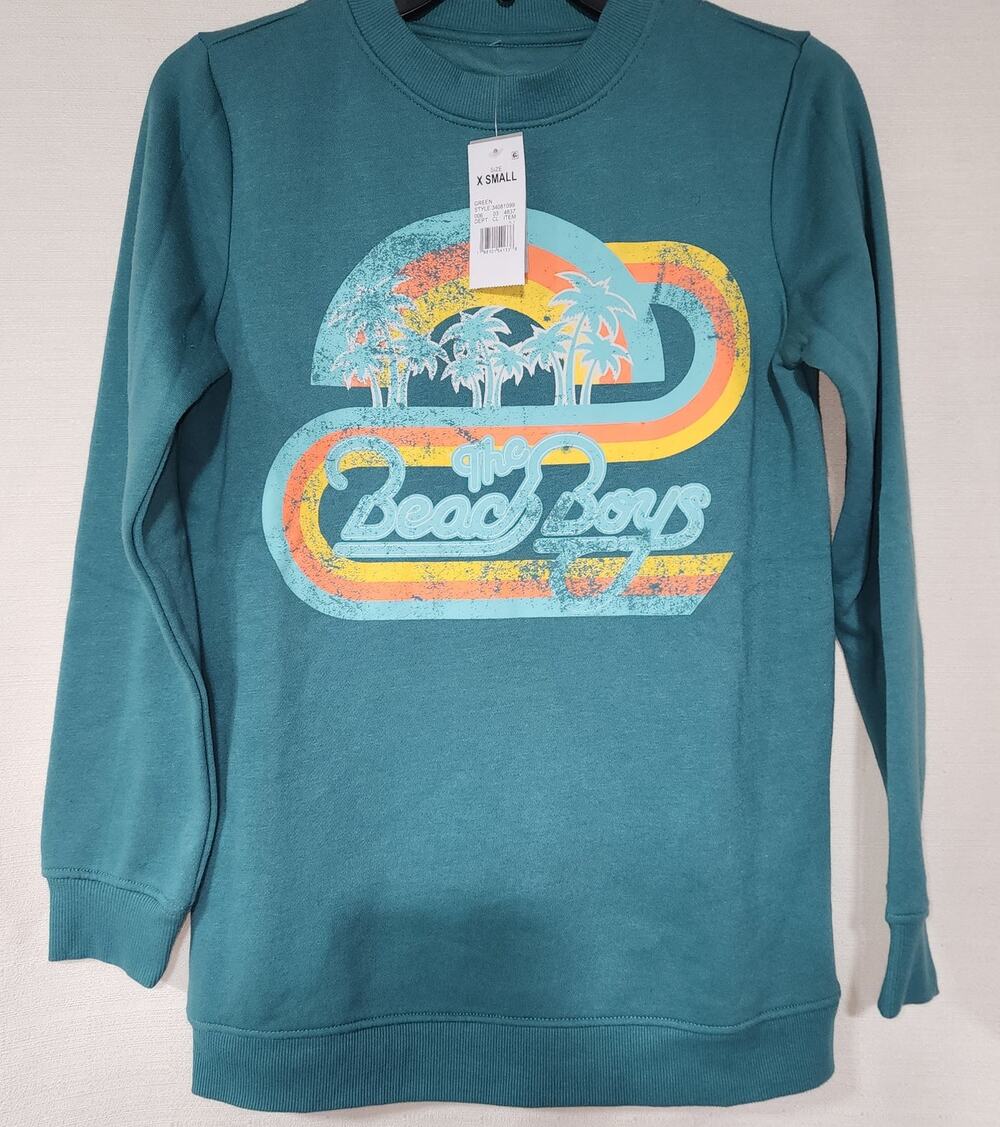 The Beach boy's Green sweatshirt women's XS-Faded